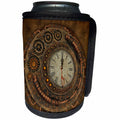 3dRose Heike Köhnen Design Steampunk - Steampunk, awesome clock with cute giraffe - Can Cooler Bottle Wrap (cc_254568)