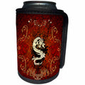 3dRose Heike Köhnen Design Fantasy - Chinese dragon with floral elements vintage - Can Cooler Bottle Wrap (cc_254572)