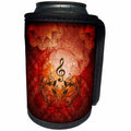 3dRose Heike Köhnen Design Music - Music clef in wonderful antique design - Can Cooler Bottle Wrap (cc_254573)