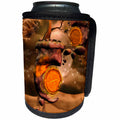 3dRose Heike Köhnen Design Fantasy - Fantasy world with flying rocks with clocks - Can Cooler Bottle Wrap (cc_254577)