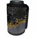 3dRose Heike Köhnen Design Vintage - Wonderful floral design in grey and gold - Can Cooler Bottle Wrap (cc_254587)