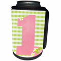 3dRose Janna Salak Designs Kids Stuff - First Birthday Strawberry - Can Cooler Bottle Wrap (cc_254591)