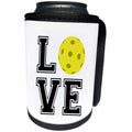 3dRose Janna Salak Designs Sports - Love Pickleball - Can Cooler Bottle Wrap (cc_254598)