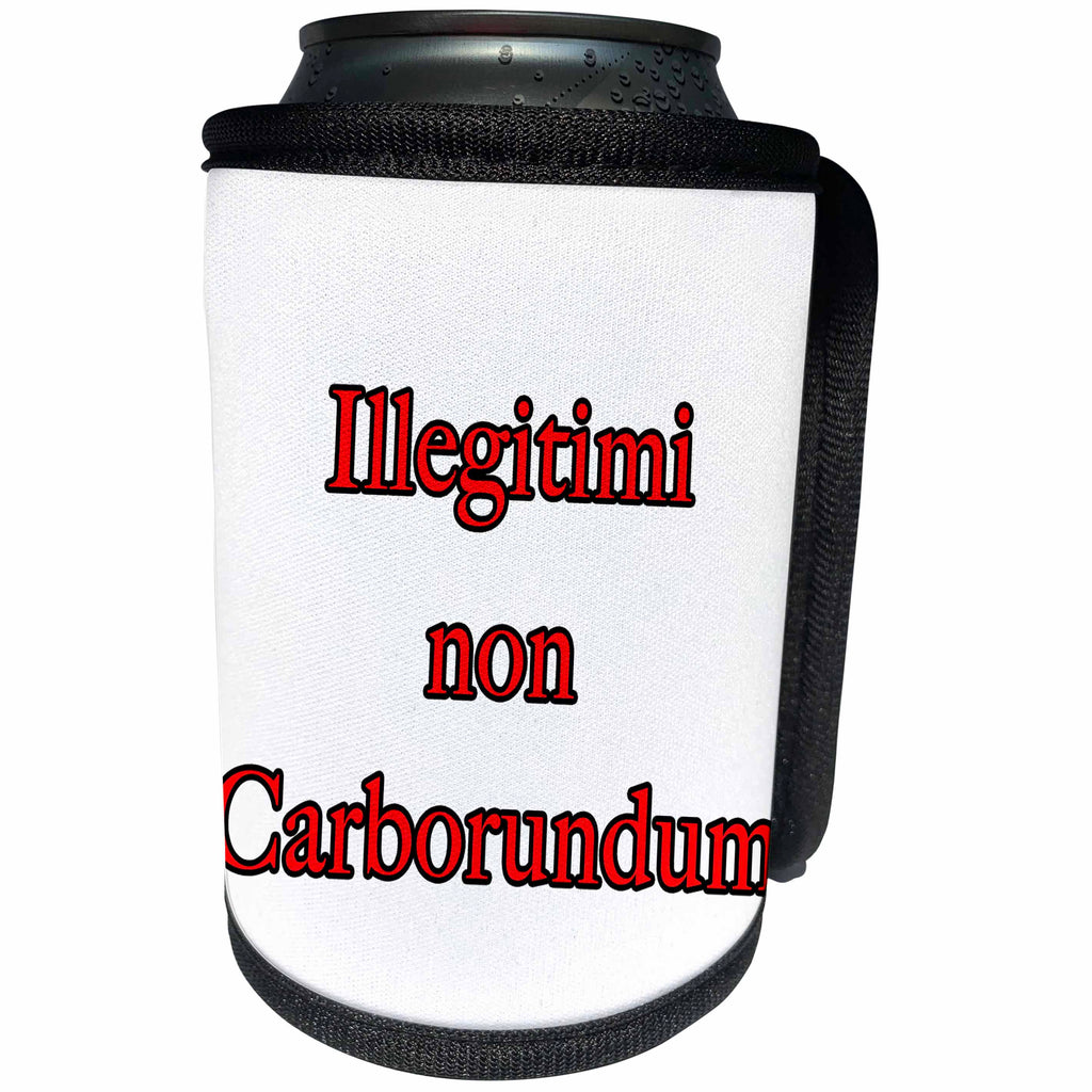 3dRose EvaDane - Quotes - Illegitimi Non Carborundum Red - Can Cooler Bottle Wrap (cc_254608)