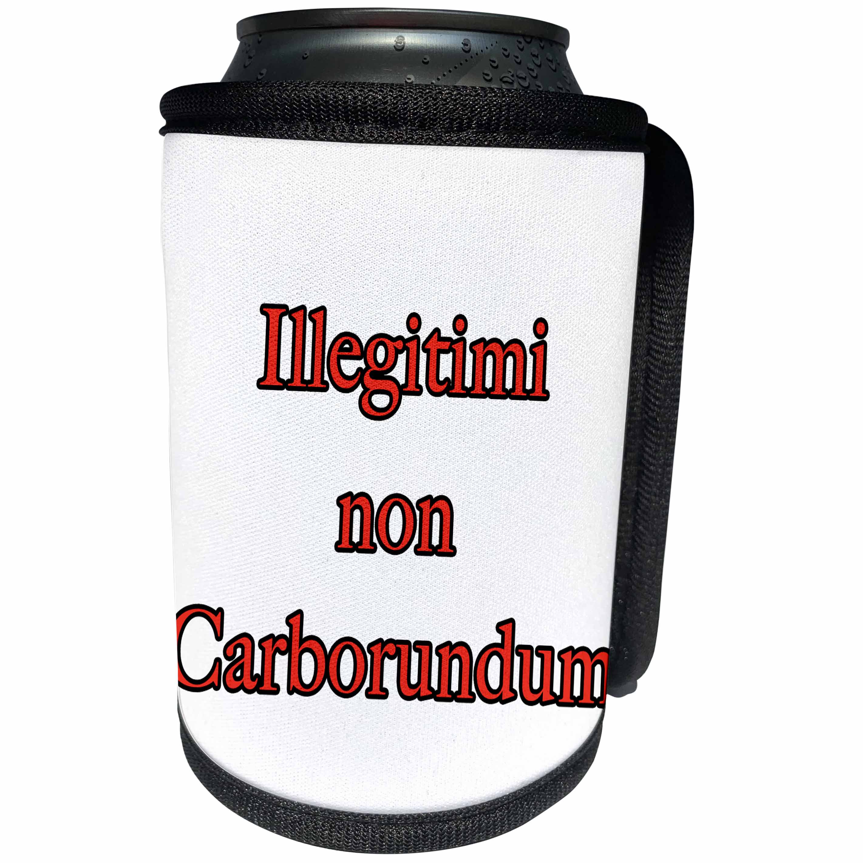 3dRose EvaDane - Quotes - Illegitimi Non Carborundum Red - Can Cooler Bottle Wrap (cc_254608)