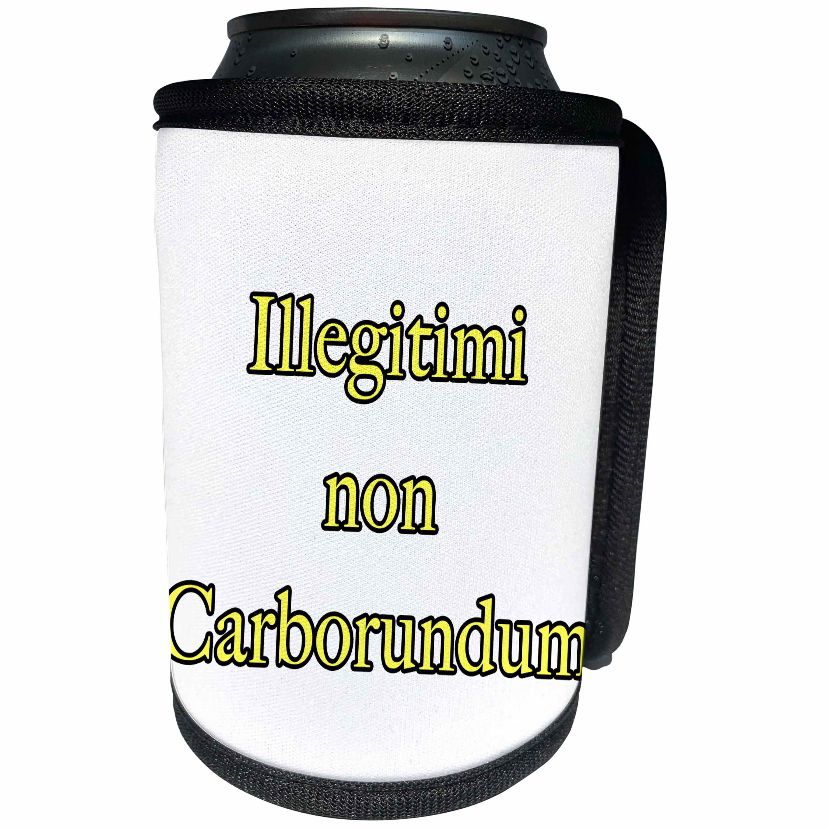 3dRose EvaDane - Quotes - Illegitimi Non Carborundum Yellow - Can Cooler Bottle Wrap (cc_254610)