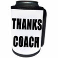 3dRose EvaDane - Quotes - Thanks Coach Black - Can Cooler Bottle Wrap (cc_254611)