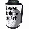 3dRose EvaDane - Quotes - I Love You To The Moon And Back - Can Cooler Bottle Wrap (cc_254616)