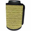 3dRose Anne Marie Baugh - Glitter - Gold Faux Printed Glitter - Can Cooler Bottle Wrap (cc_254794)