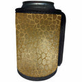 3dRose Anne Marie Baugh - Shades Of Gold - Glam Faux Gold On Gold Giraffe Print Pattern - Can Cooler Bottle Wrap (cc_254798)