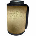 3dRose Anne Marie Baugh - Shades Of Gold - Faux Gold On Gold Stars Pattern - Can Cooler Bottle Wrap (cc_254801)
