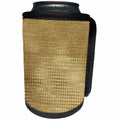 3dRose Anne Marie Baugh - Shades Of Gold - Pretty Faux Foil Gold On Gold Diamond Pattern - Can Cooler Bottle Wrap (cc_254809)