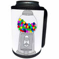 3dRose Anne Marie Baugh - Illustrations - Gum Ball Machine Illustration With Colorful Gum Balls - Can Cooler Bottle Wrap (cc_254846)
