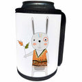 3dRose Anne Marie Baugh - Illustrations - Cute Tribal Rabbit Illustration - Can Cooler Bottle Wrap (cc_254851)