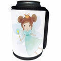 3dRose Anne Marie Baugh - Illustrations - Cute Little Princess Fairy Girl Illustration - Can Cooler Bottle Wrap (cc_254875)
