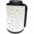 3dRose Anne Marie Baugh - Confetti - Pretty Gray and Gold Confetti Pattern - Can Cooler Bottle Wrap (cc_254884)