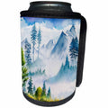 3dRose Anne Marie Baugh - Watercolor Scenes - Watercolor Winter Mountain Scene - Can Cooler Bottle Wrap (cc_255020)