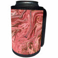 3dRose Anne Marie Baugh - Textures - Red and Gold Marble Texture Effect - Can Cooler Bottle Wrap (cc_255026)