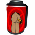 3dRose Mark Grace BAD BILL Butts - BUTTS tooting your horn 1 red sign - Can Cooler Bottle Wrap (cc_25512)