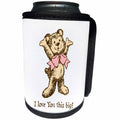 3dRose Russ Billington Teddy Bears - I Love You This Big- Cute Teddy Bear Illustration - Can Cooler Bottle Wrap (cc_255158)