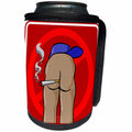 3dRose Mark Grace BAD BILL Butts - BUTTS no smoking red sign 1 - Can Cooler Bottle Wrap (cc_25519)