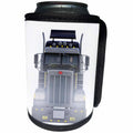 3dRose Boehm Graphics Trucking - Black Semi Truck from the Front with Full Lights On - Can Cooler Bottle Wrap (cc_255221)