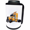 3dRose Boehm Graphics Trucking - Orange Semi Truck In Three Quarter View - Can Cooler Bottle Wrap (cc_255229)