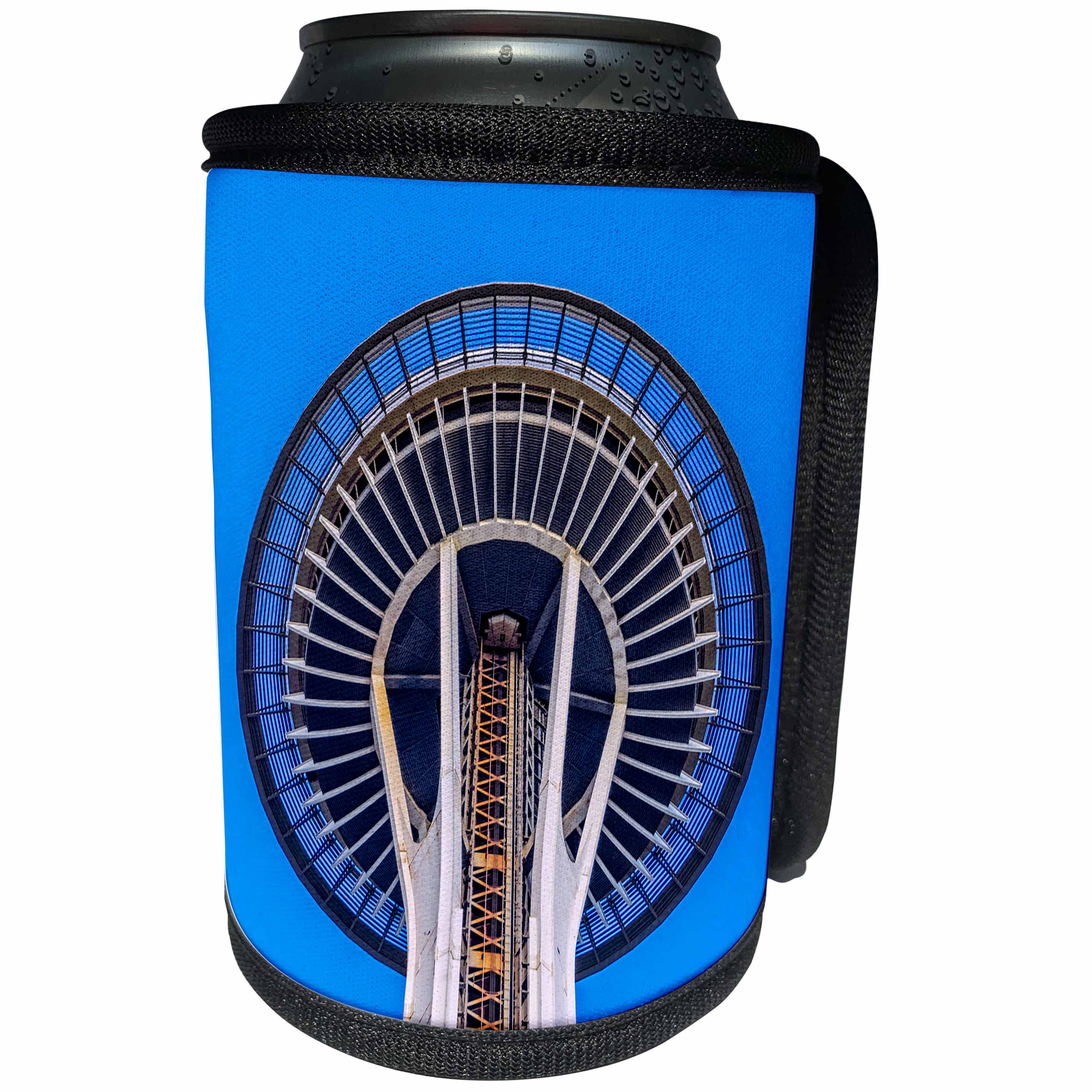 3dRose Boehm Photography Travel - The Space Needle Up Close - Can Cooler Bottle Wrap (cc_255250)
