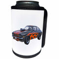 3dRose Boehm Graphics Car - 1970 Orange and Black Muscle Car - Can Cooler Bottle Wrap (cc_255258)