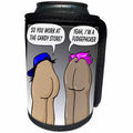 3dRose Mark Grace BAD BILL Butts - BUTTS fudgepacker 1 on black - Can Cooler Bottle Wrap (cc_25528)
