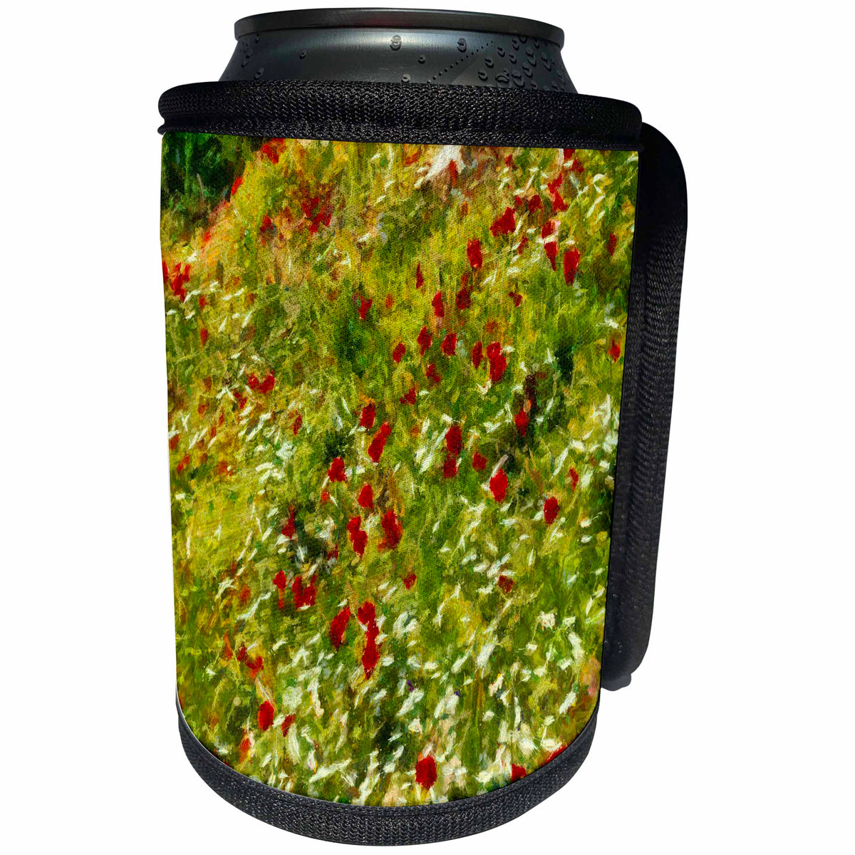 3dRose Taiche - Acrylic Painting - Corn Poppies - Impressionist Poppies - Can Cooler Bottle Wrap (cc_255287)