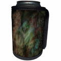 3dRose Florene Abstract Watercolors - Image Of Painted Grunge Style In Brown And Olive Design - Can Cooler Bottle Wrap (cc_255297)