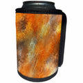 3dRose Florene Abstract Watercolors - Image Of Abstract Orange and Brown Irregular Pattern - Can Cooler Bottle Wrap (cc_255302)
