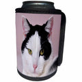3dRose Painting of a Tuxedo Cat - Image of Painting Of Tuxedo Cat - Can Cooler Bottle Wrap (cc_255364)