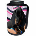 3dRose Dog Dachshund - Image of Dachshund Puppy Portrait - Can Cooler Bottle Wrap (cc_255372)
