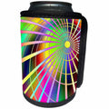 3dRose Neon Spiral - Image of Neon Spiral - Can Cooler Bottle Wrap (cc_255376)