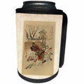 3dRose Asian Art - Image of Japanese Warriors On Horses Painting - Can Cooler Bottle Wrap (cc_255497)