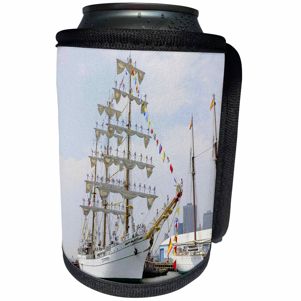 3dRose All Things Mexican - Image of Tall Mexican Sailing Ship - Can Cooler Bottle Wrap (cc_255502)