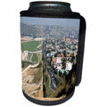 3dRose All Things Mexican - Image of Aerial View Of Mexican Border With America - Can Cooler Bottle Wrap (cc_255503)