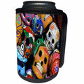 3dRose All Things Mexican - Image of Collection Of Day Of The Dead Skulls - Can Cooler Bottle Wrap (cc_255510)