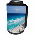 3dRose All Things Mexican - Image of Beach At Cancun Mexico - Can Cooler Bottle Wrap (cc_255515)