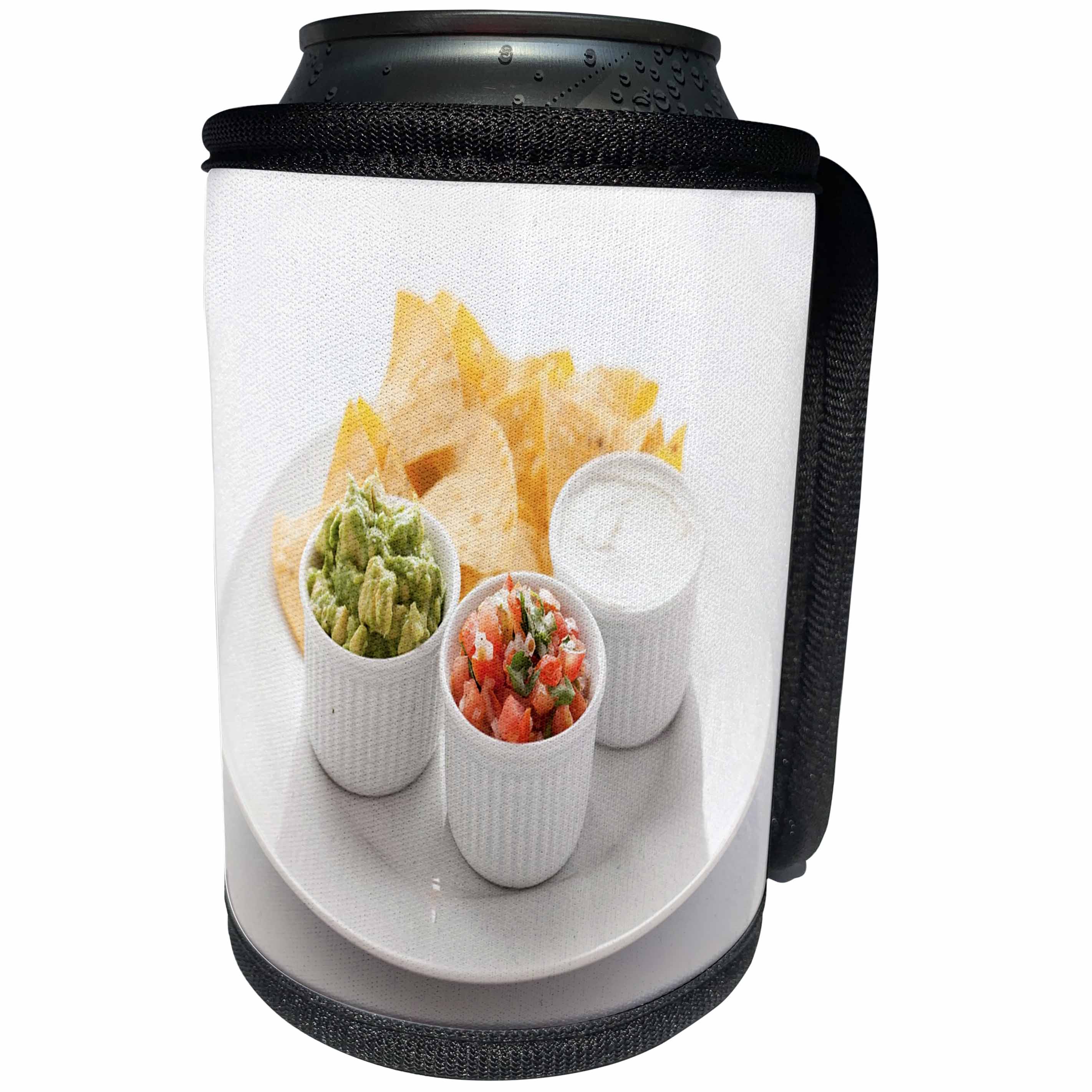 3dRose All Things Mexican - Image of Popular Mexican Sauces - Can Cooler Bottle Wrap (cc_255516)