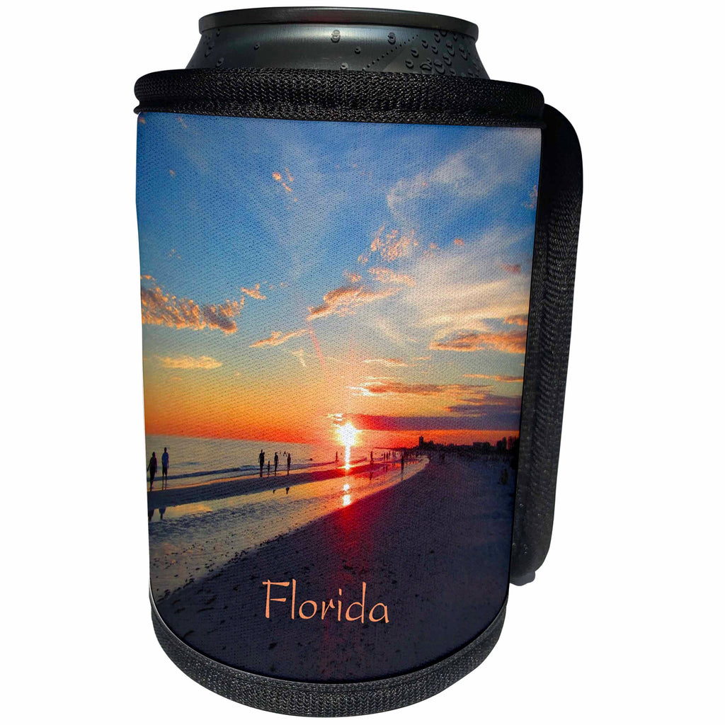 3dRose Florida - Image of Siesta Key Beach Off Sarasota - Can Cooler Bottle Wrap (cc_255519)