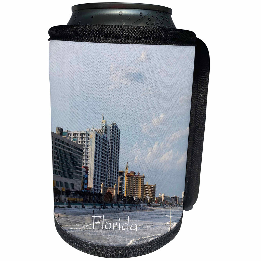 3dRose Florida - Image of Famous Daytona Beach - Can Cooler Bottle Wrap (cc_255524)