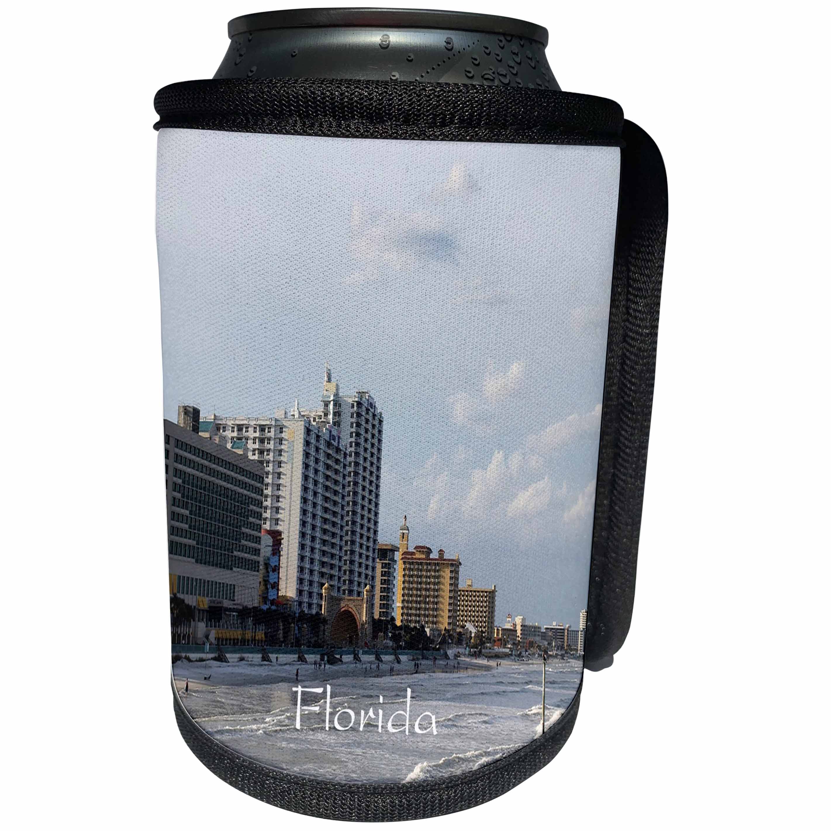 3dRose Florida - Image of Famous Daytona Beach - Can Cooler Bottle Wrap (cc_255524)