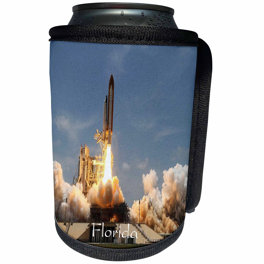 3dRose Florida - Image of Blast Off From Cape Canaveral - Can Cooler Bottle Wrap (cc_255532)