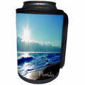 3dRose Florida - Image of Florida Palm Coast Beach - Can Cooler Bottle Wrap (cc_255533)