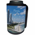 3dRose Florida - Image of Miami Ocean side - Can Cooler Bottle Wrap (cc_255534)