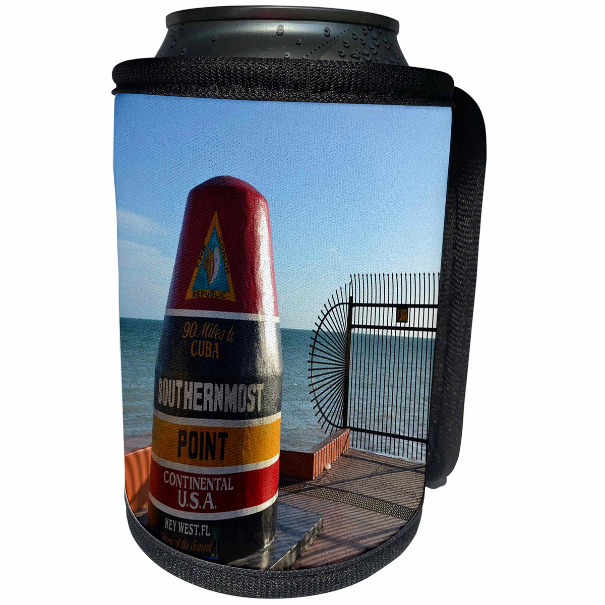3dRose Florida - Image of Famous Key West Landmark - Can Cooler Bottle Wrap (cc_255537)