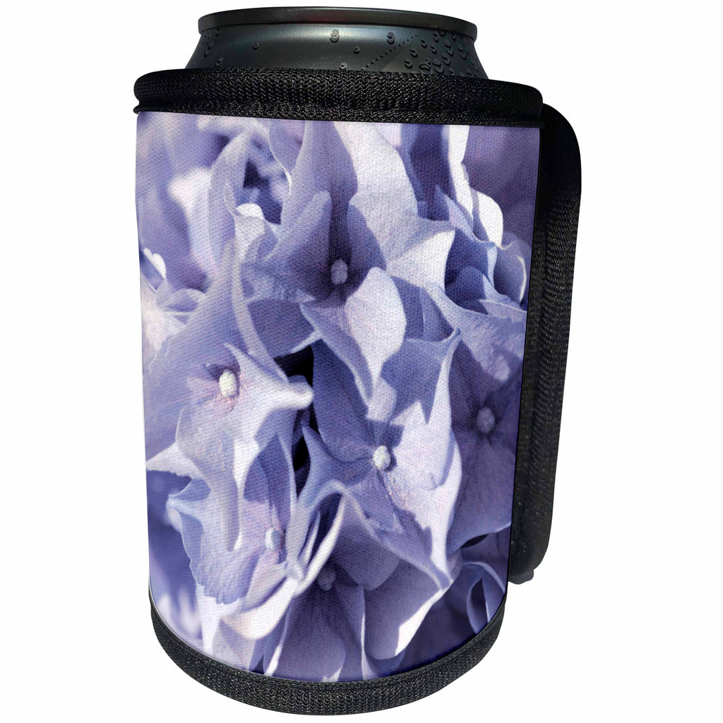 3dRose Uta Naumann Photography Flowers - Blue Floral Hydrangea Pattern - Can Cooler Bottle Wrap (cc_255574)